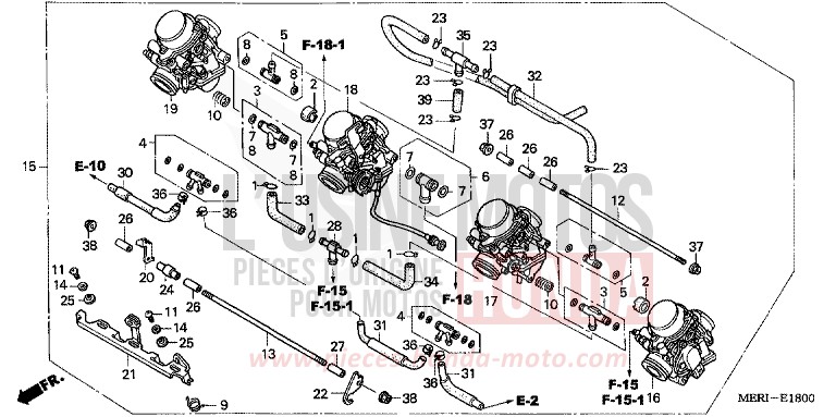 CARBURATEUR (ENS.) von CBF600N ABS NOIR (NH1) von 2004